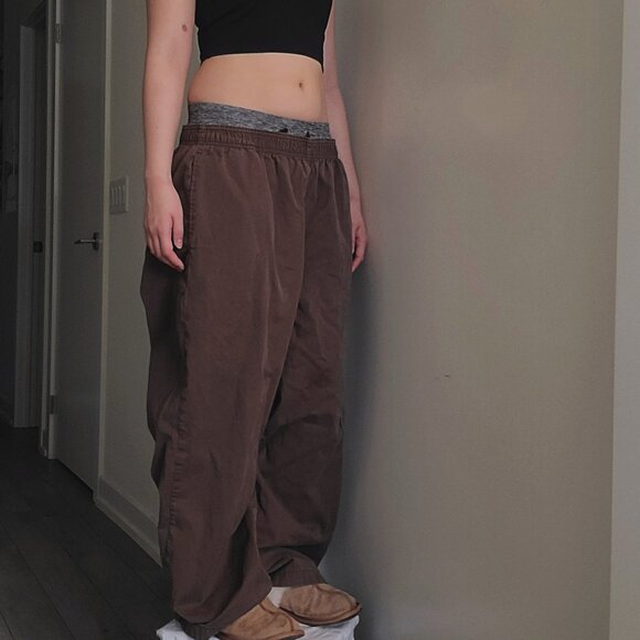 Brown Oversized Wide leg Sweatpants - Picture 2 of 7